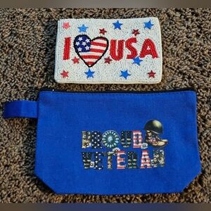 Patriotic Pouch and Card Holder Set